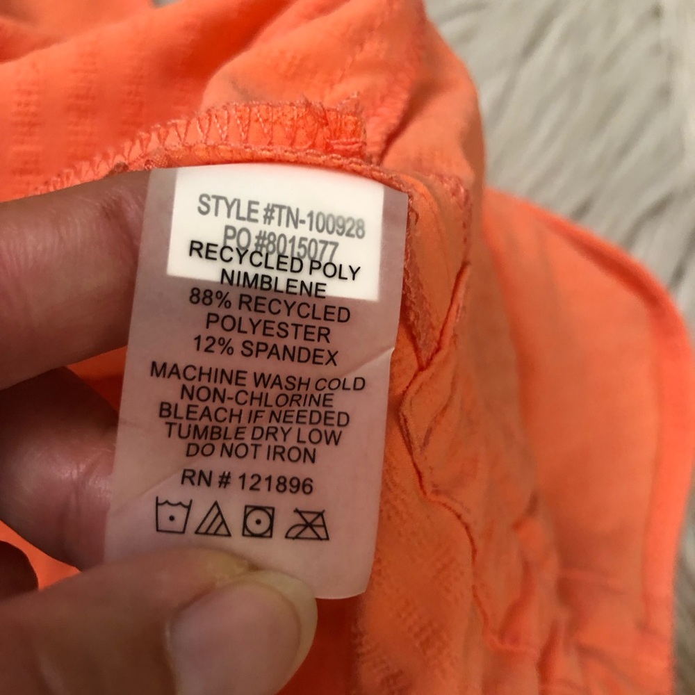 Title Nine Athletic Speed Racer Seersucker Coral Orange Tunic Dress size M - Picture 11 of 14
